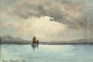 A Sailing Boat On A Lake by William Percy French