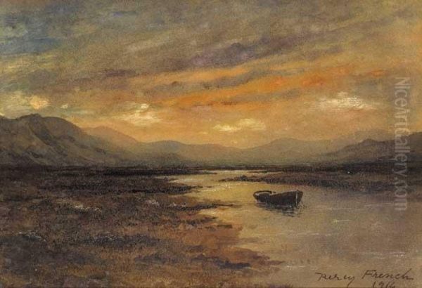 Boat Moored In An Estuary - view 1