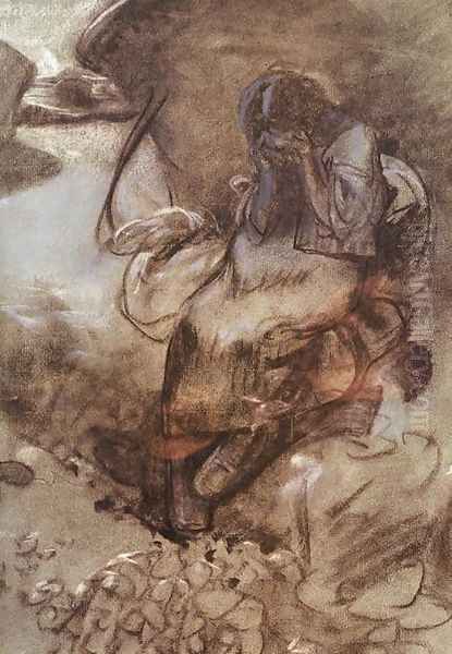 Weeping Girl. c.1900 - view 1