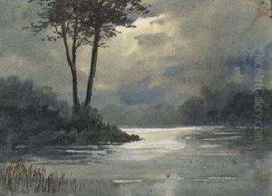 The River Falls; Moonlight On The Water; Geese On A Country Track by William Percy French
