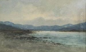 A Lough At Dawn by William Percy French