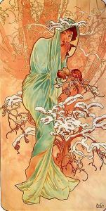 Winter by Alphonse Maria Mucha