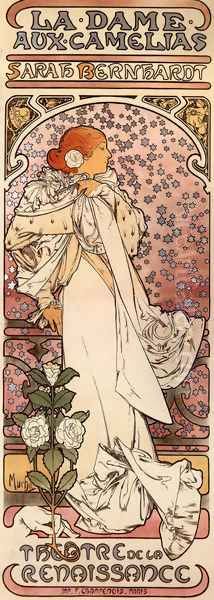 La Dame Aux Camelias by Alphonse Maria Mucha