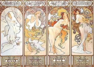 Four Seasons by Alphonse Maria Mucha