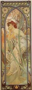 Evening Contemplation. From The Times of the Day Series. 1899 by Alphonse Maria Mucha