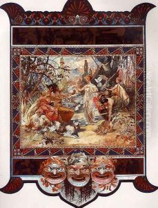 The Judgement Of Paris Calendar by Alphonse Maria Mucha