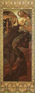 Evening Star. From The Moon and the Stars Series. 1902 by Alphonse Maria Mucha