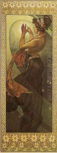 Pole Star. From The Moon and the Stars Series. 1902 by Alphonse Maria Mucha