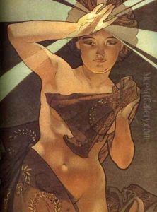 Morning Star. From The Moon and the Stars Series. 1902 (detail) by Alphonse Maria Mucha