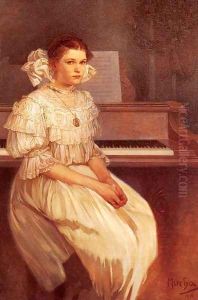Portrait Of Milada Cerny by Alphonse Maria Mucha