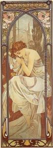 Night's Rest. From The Times of the Day Series. 1899 by Alphonse Maria Mucha