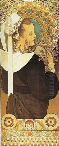 Heather from Coastal Cliffs. 1902 by Alphonse Maria Mucha