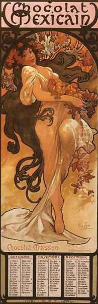 The Four Seasons: Autumn. 1897 by Alphonse Maria Mucha