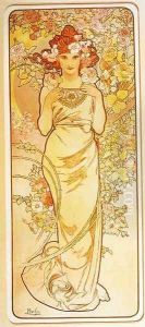 Rose. From The Flowers Series. 1898 by Alphonse Maria Mucha