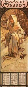 The Four Seasons: Winter. 1897 by Alphonse Maria Mucha