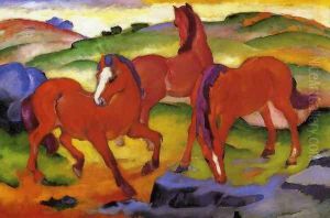 Grazing Horses IV Aka The Red Horses