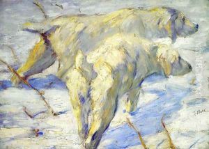 Siberian Sheepdogs Aka Siberian Dogs In The Snow