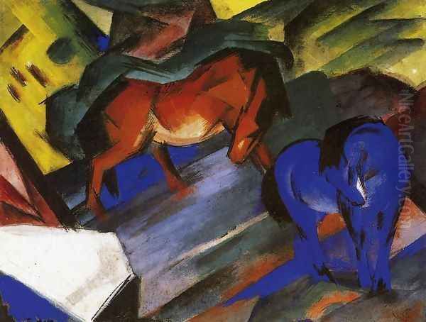 Red And Blue Horse - view 1