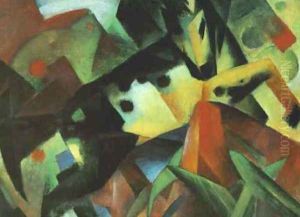 The Leaping Horse by Franz Marc