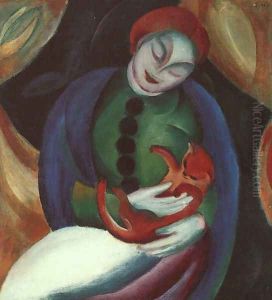 Girl with Cat II by Franz Marc
