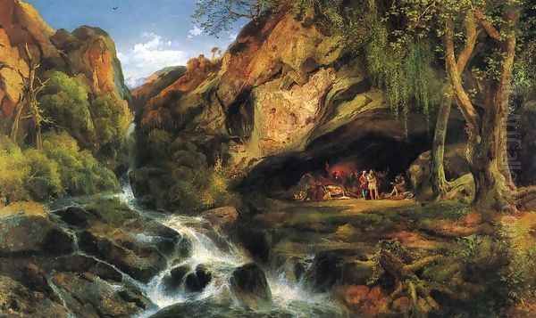 Salvator Rosa Sketching the Banditi - view 1