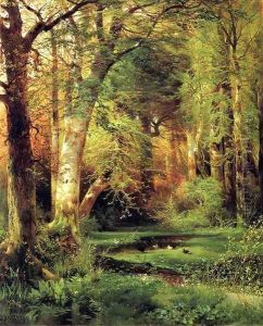 Forest Scene by Thomas Moran