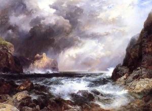 Tantallon Castle North Berwick Scotland by Thomas Moran
