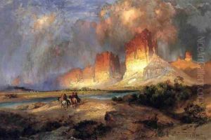Cliffs Of The Upper Colorado River Wyoming Territory by Thomas Moran