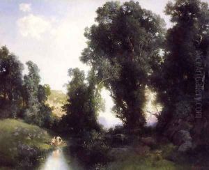 The Bathing Hole Cuernavaca Mexico by Thomas Moran