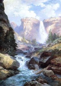 Waterfall In Yosemite by Thomas Moran