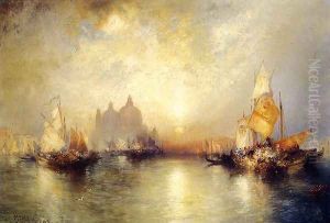 Entrance To The Grand Canal Venice by Thomas Moran