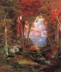 The Autumnal Woods (Under The Trees) by Thomas Moran
