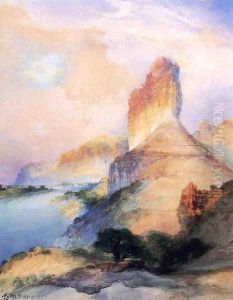 Castle Butte Green River Wyoming by Thomas Moran