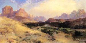 Zion Valley South Utah by Thomas Moran