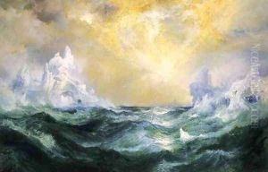 Icebergs in Mid-Atlantic by Thomas Moran