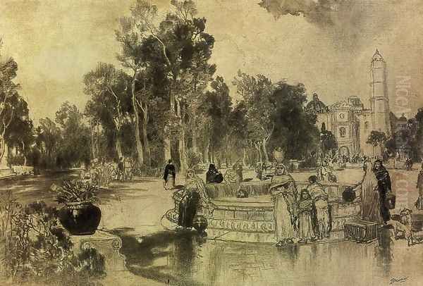 Women at the Fountain, Vera Cruz - view 1