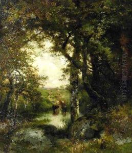 Pool in the Forest, Long Island by Thomas Moran