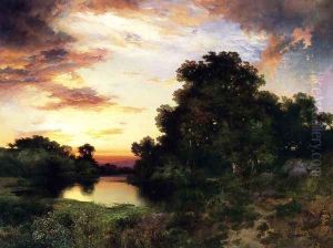 Sunset on Long Island by Thomas Moran