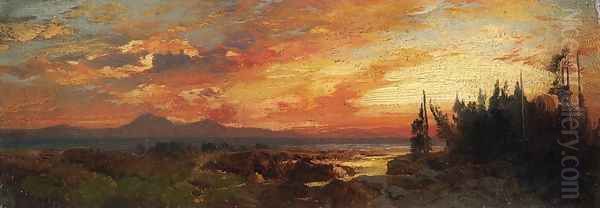 Sunset on the Great Salt Lake, Utah - view 1