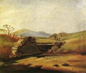 Landscape after Second Lesson with Edward Moran by Thomas Moran