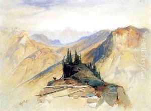 The Yellowstone Range, near Fort Ellis by Thomas Moran