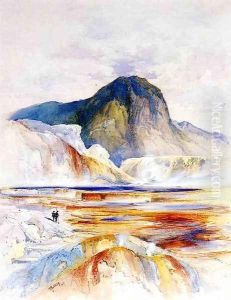 The Hot Springs of Gardiners River, Upper Pools by Thomas Moran