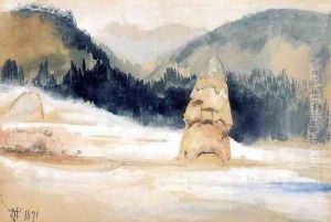 Liberty Cap and Clematis Gulch by Thomas Moran