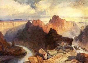 Summer, Amphitheatre, Colorado River, Utah Territory by Thomas Moran