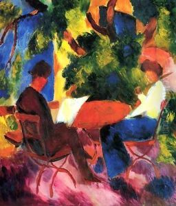 Couple At The Garden Table