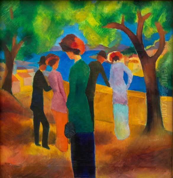 A Woman In Green Jacket - view 1