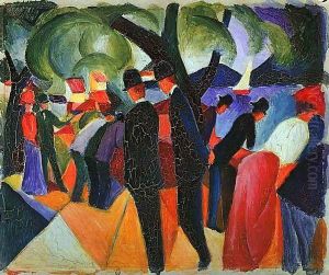 A Stroll on the Bridge (Spaziergang auf der Brücke) 1913