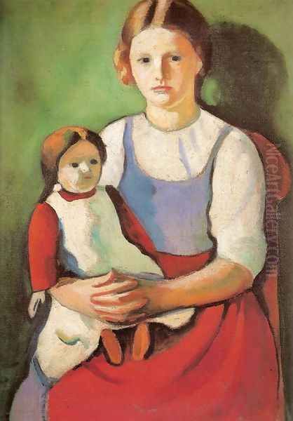 Blond Girl with Doll (Blondes Madchen mit Puppe) - view 1
