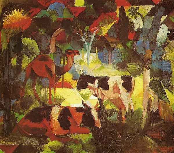 Landscape With Cows And Camel - view 1