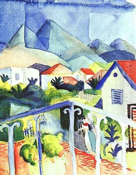 St. Germain near Tunis 1914 by August Macke
